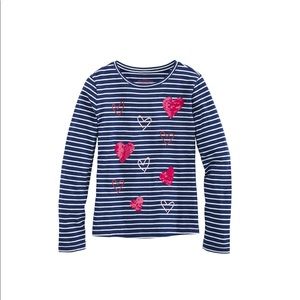 Flip Sequins Heart Tee Vineyard Vines Girl XL 16